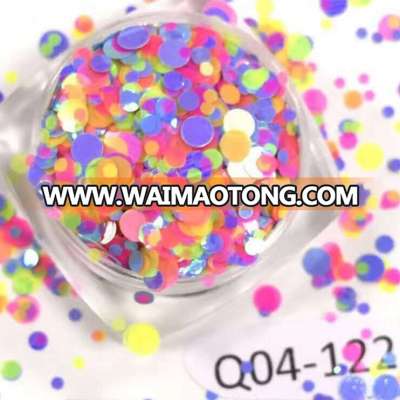 Wholesale flash color mixture glitter flakes for nail polish